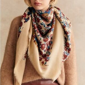 NWT Sézane Pio Scarf - Pastel Forest